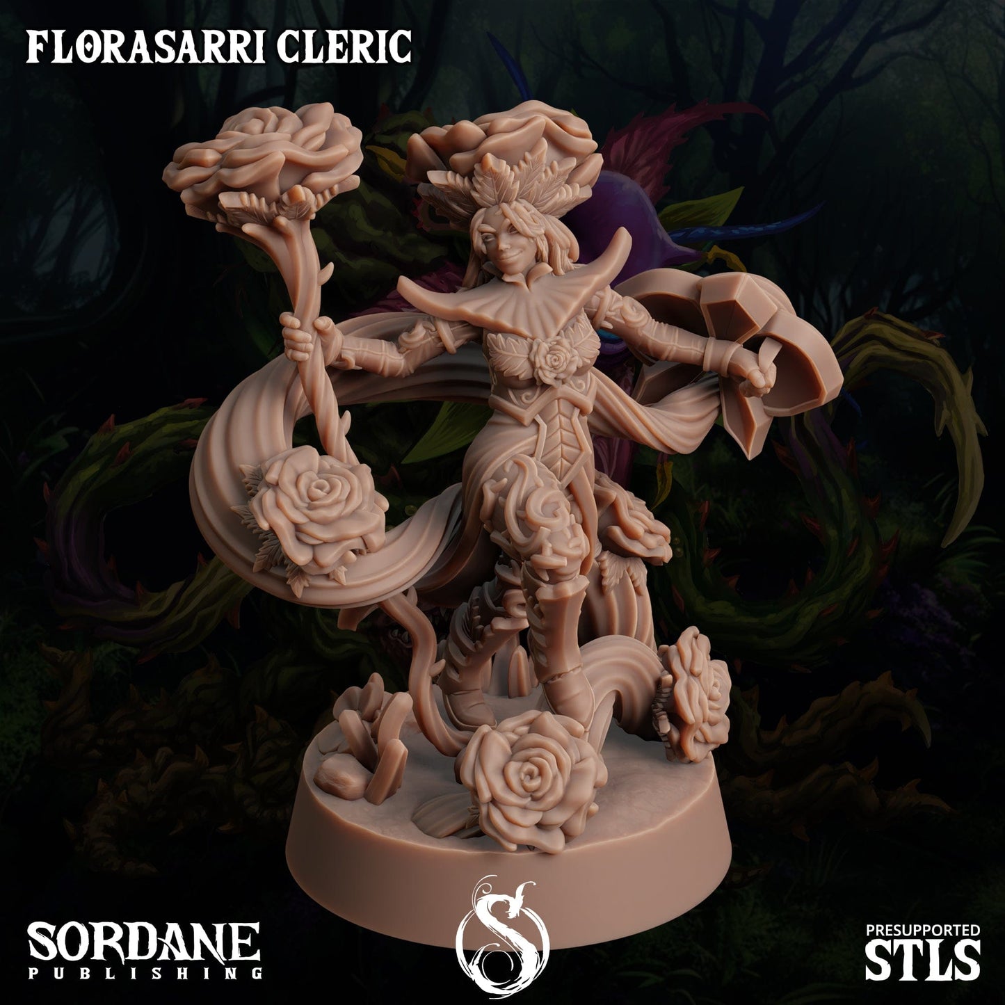 3D Printed Sordane Publishing Florasarri Cleric Cupid's Embrace Set 28 32mm D&D - 3D Printing Boss
