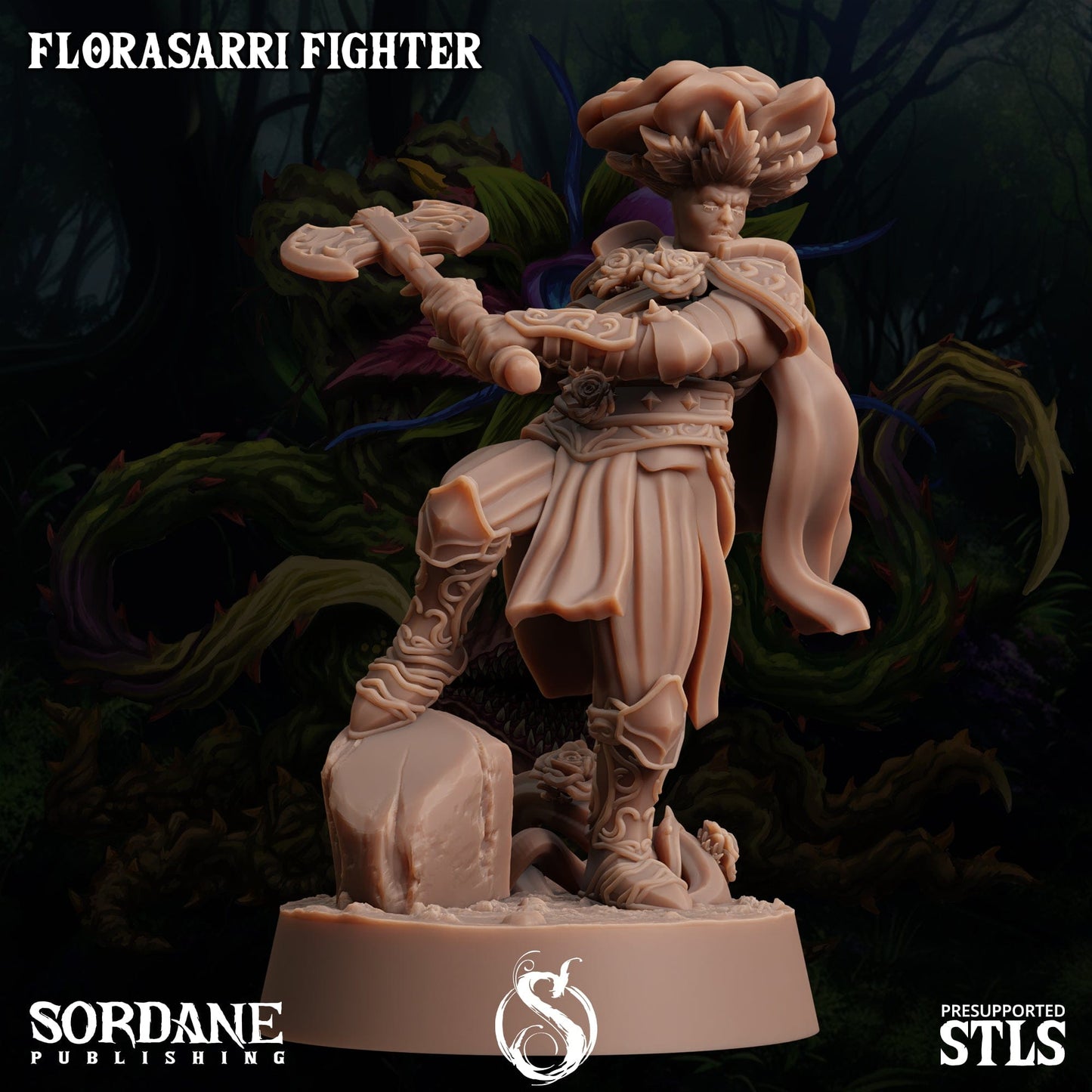 3D Printed Sordane Publishing Florasarri Fighter Cupid's Embrace Set 28 32mm D&D - 3D Printing Boss