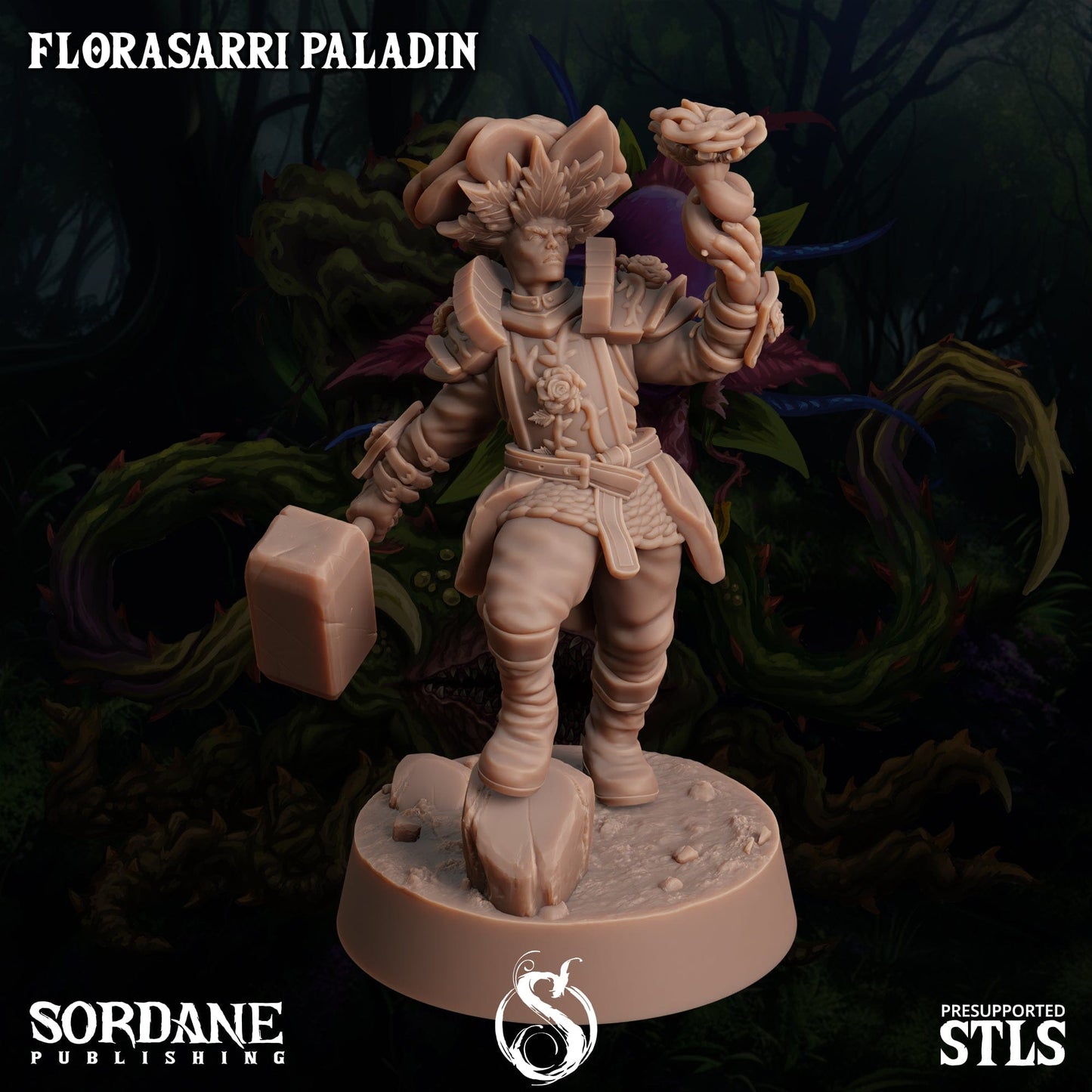 3D Printed Sordane Publishing Florasarri Paladin Cupid's Embrace Set 28 32mm D&D - 3D Printing Boss