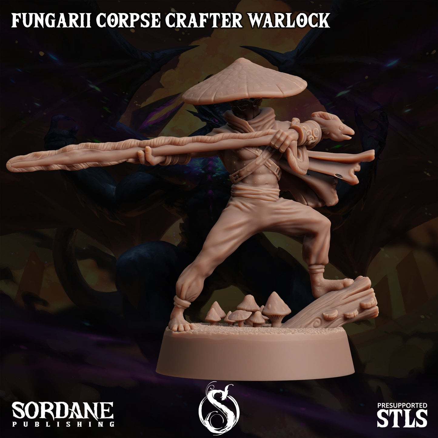 3D Printed Sordane Publishing Fungarii Corpse Crafter Warlock Monster Mayhem II 28 32mm D&D - 3D Printing Boss
