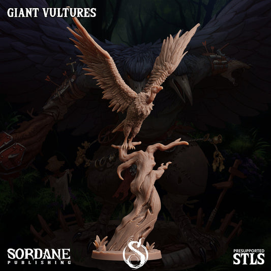 3D Printed Sordane Publishing Giant Vultures Set Burrows Below 28 32mm D&D - 3D Printing Boss