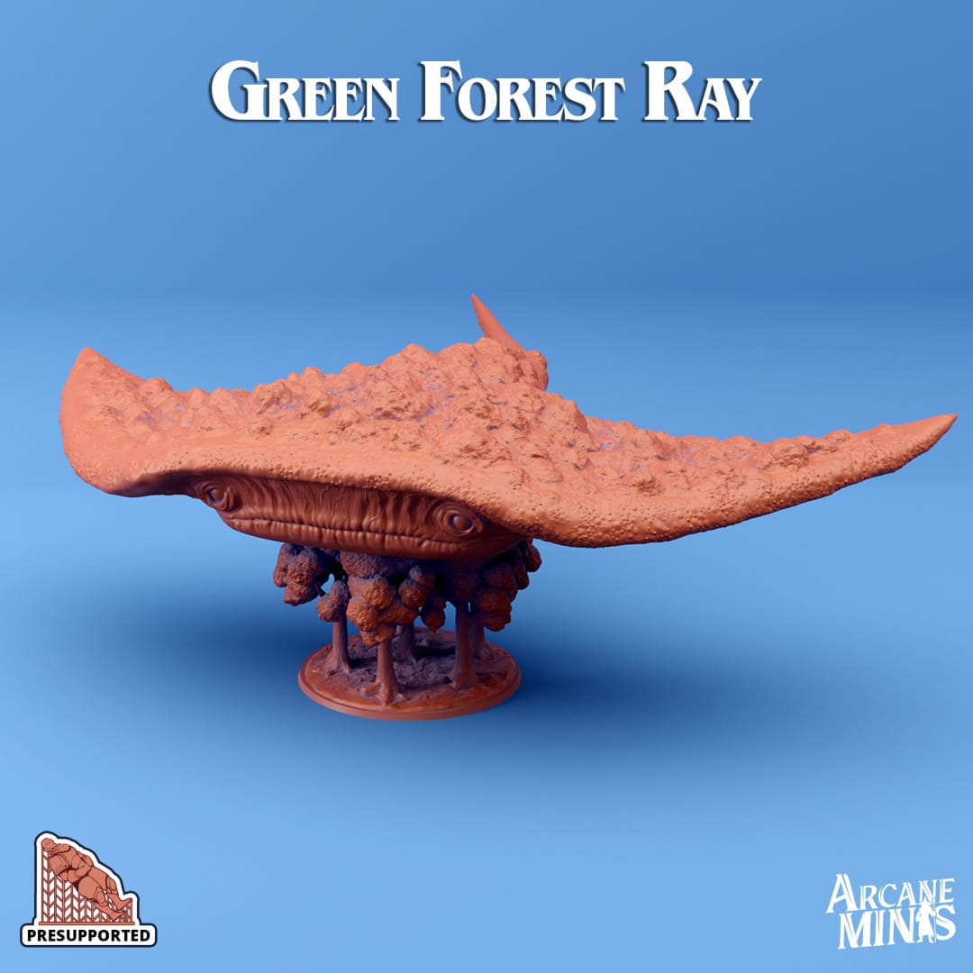 3D Printed Sordane Publishing Green Forest Rays 28 32mm D&D - 3D Printing Boss