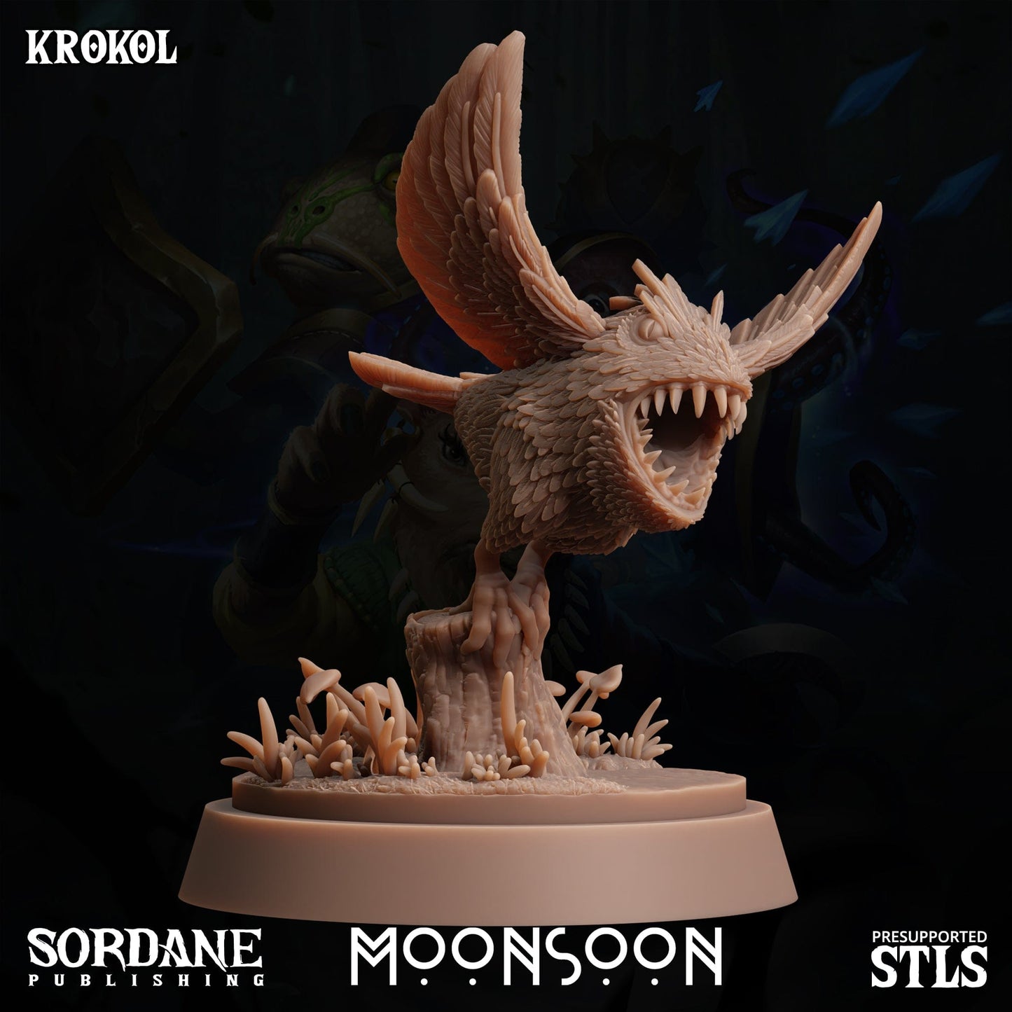 3D Printed Sordane Publishing Krokol Moonsoon 28 32mm D&D - 3D Printing Boss