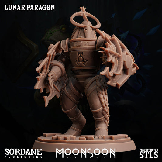 3D Printed Sordane Publishing Lunar Paragon Moonsoon 28 32mm D&D - 3D Printing Boss