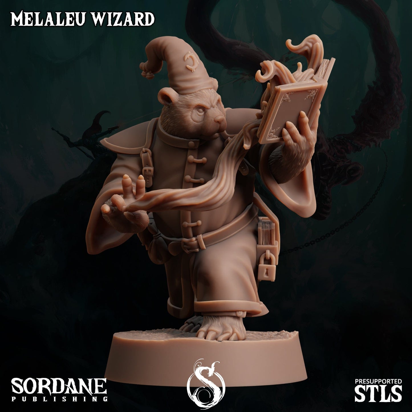 3D Printed Sordane Publishing Melaleu Wizard 28 32mm D&D - 3D Printing Boss