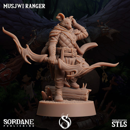 3D Printed Sordane Publishing Musjwi Ranger Burrows Below 28 32mm D&D - 3D Printing Boss