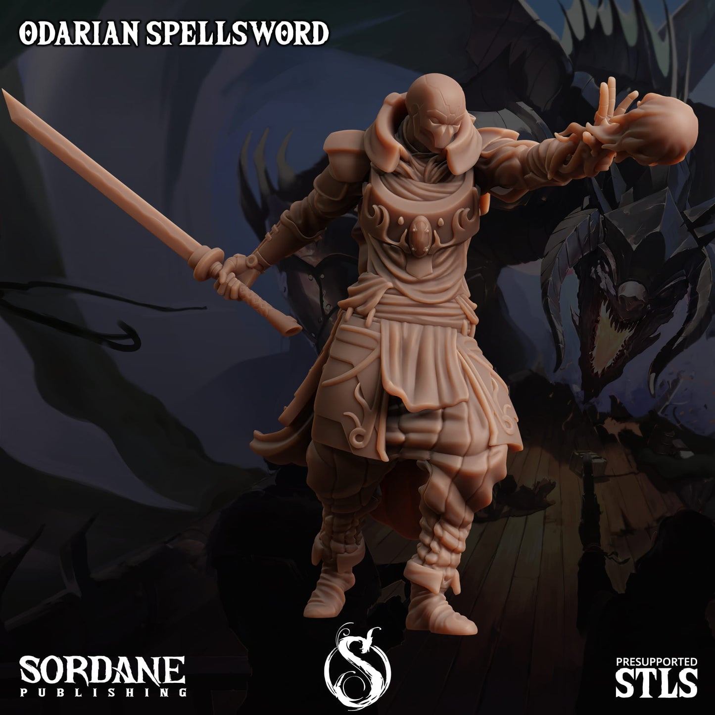 3D Printed Sordane Publishing Odarian Spellsword 28 32mm D&D - 3D Printing Boss