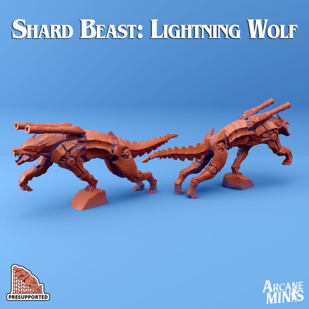 3D Printed Sordane Publishing Shard Beasts Wolves AC Adventure From Sewer to Sky 28 32mm D&D - 3D Printing Boss