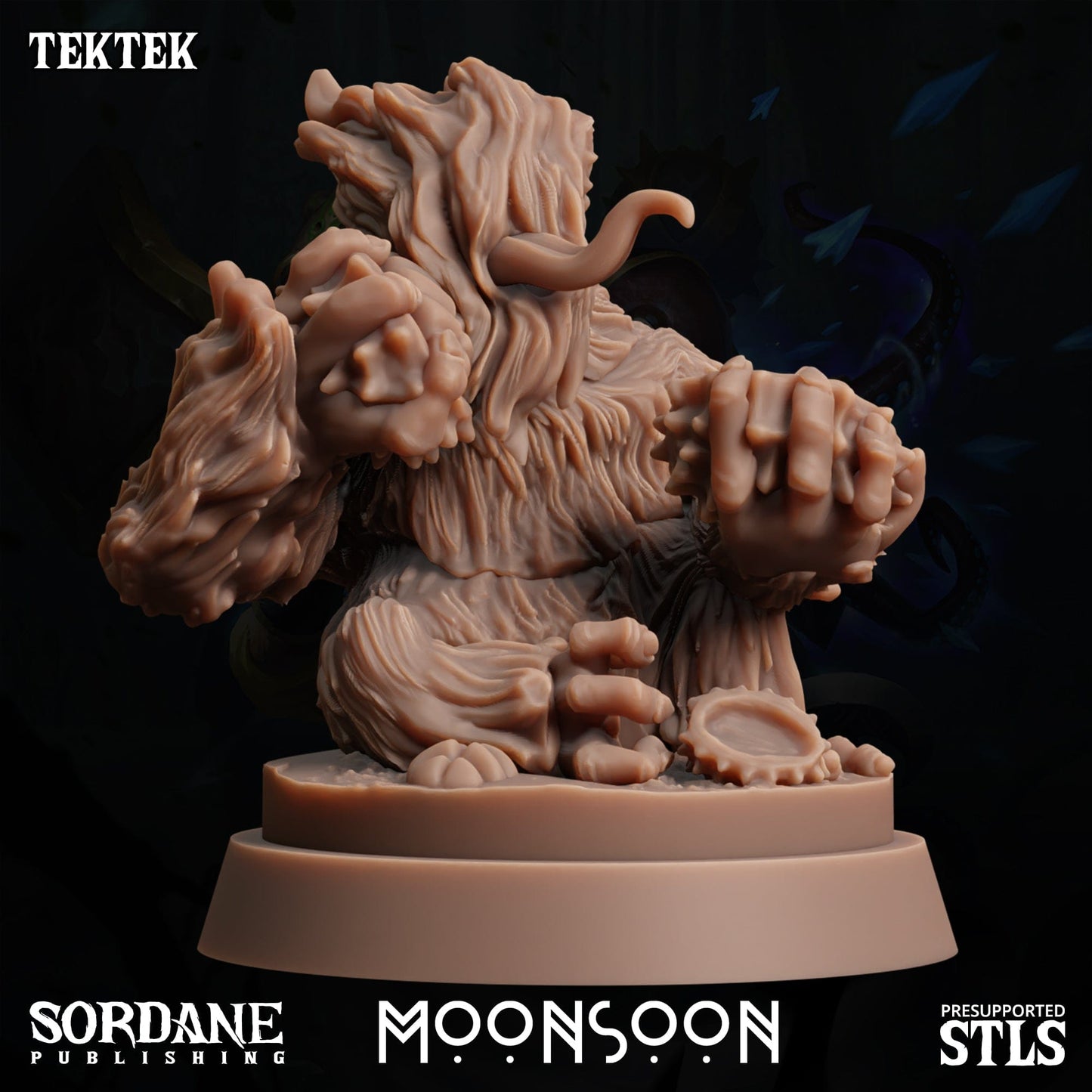 3D Printed Sordane Publishing Tektek Moonsoon 28 32mm D&D - 3D Printing Boss