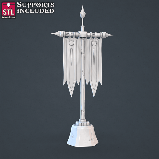 Charming Terrain 3D printed terrain (28mm) Jousting Banner 3D Printed STL Miniatures Jousting Set 28mm - 32mm War Gaming D&D