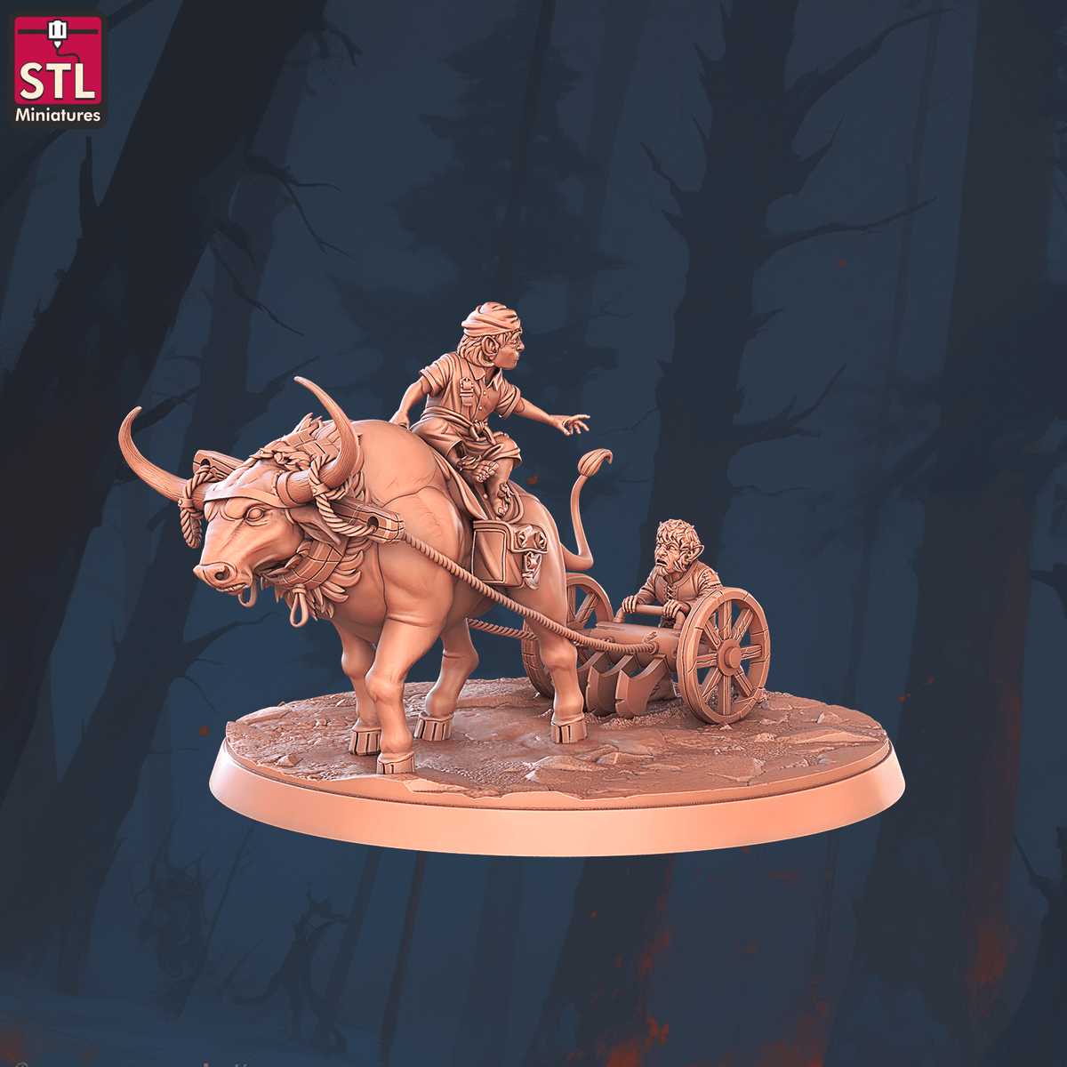 Charming Terrain 3D printed terrain (28mm) R56 Halfling Farm Animal Farm # 1 3D Printed STL Miniatures Halfling Farm Set 28 - 32mm War Gaming D&D