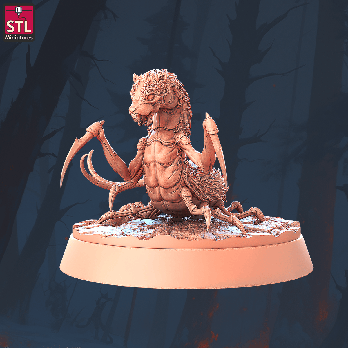 Charming Terrain 3D printed terrain (28mm) r57 amplipede b#2 3D Printed STL Miniatures Amplipedes Set 28 - 32mm War Gaming D&D
