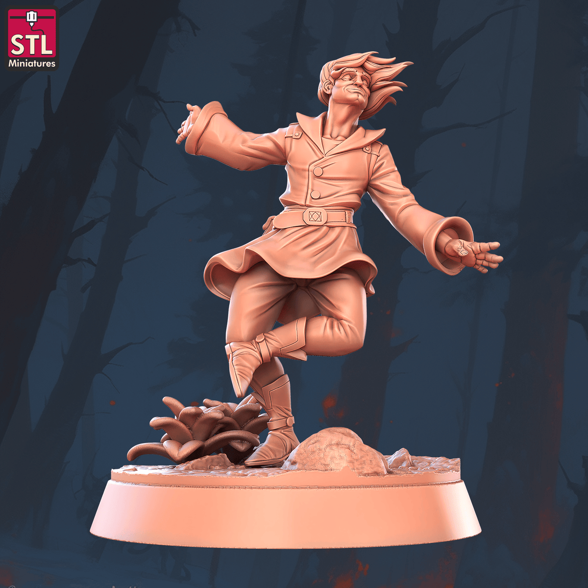Charming Terrain 3D printed terrain (28mm) r58 dancing folk a 1 3D Printed STL Minatures Dancing Folks 28mm 32mm