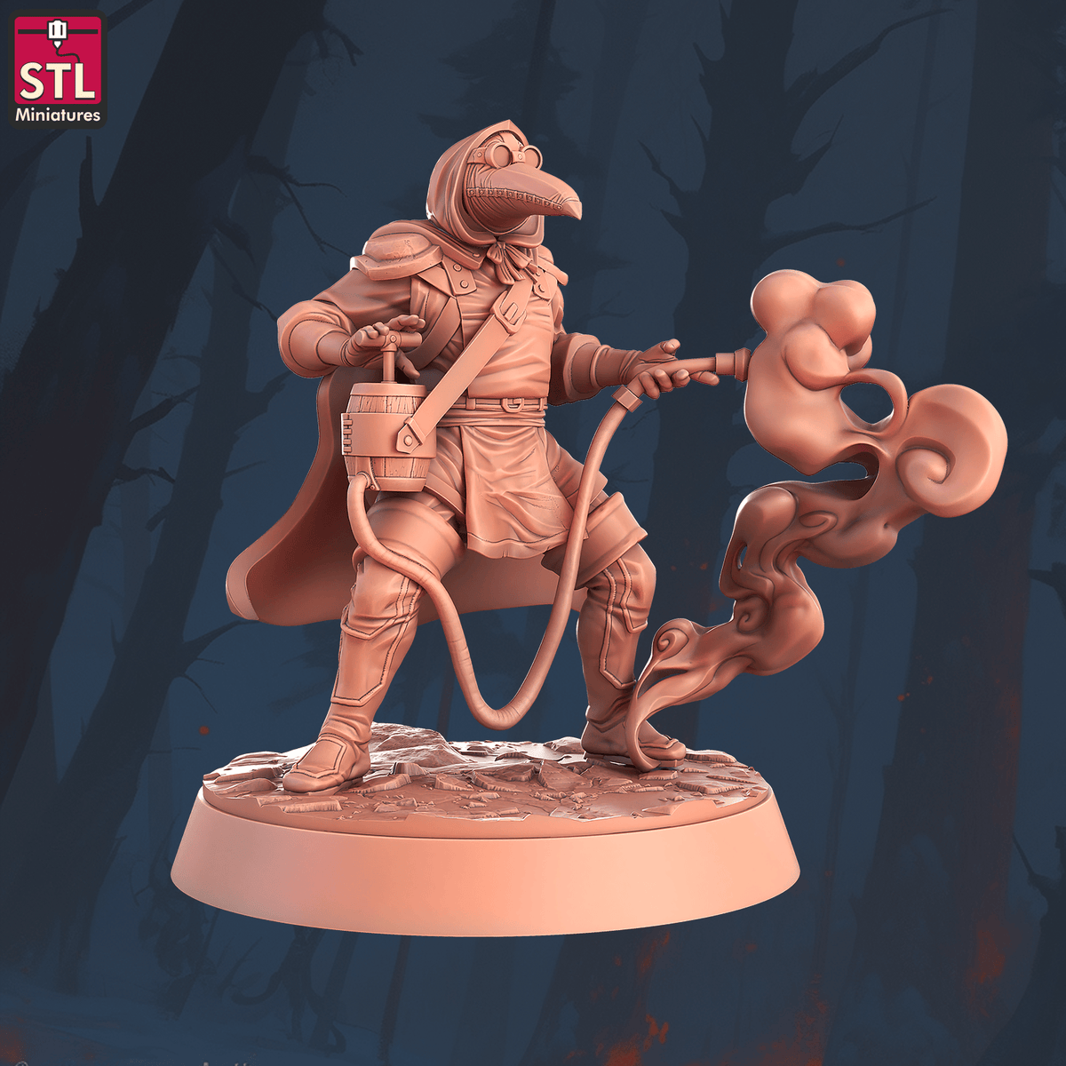 Charming Terrain 3D printed terrain (28mm) r59 pest controller a 1 3D Printed STL Minatures Pest Controller 28mm 32mm