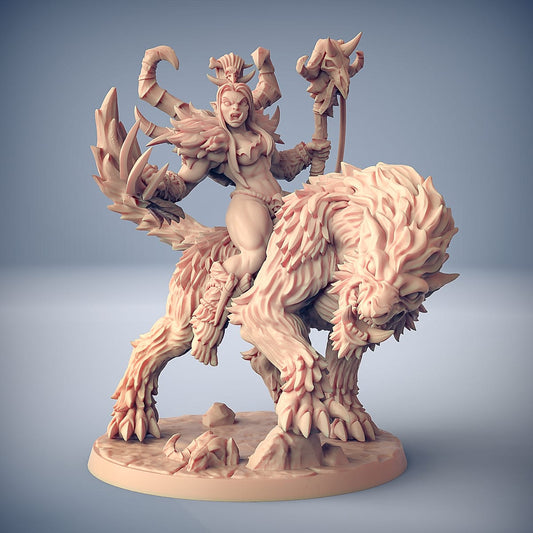 3D Printed Artisan Guild Vesdra on Gorefang (Worg) Orc Barbarians Set 28mm 32mm - 3D Printing Boss