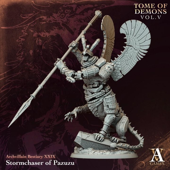 Pazuzu Demon Encounter Set – Archvillain Games Boss Miniatures | 28mm & 32mm DnD Resin Models - 3D Printing Boss