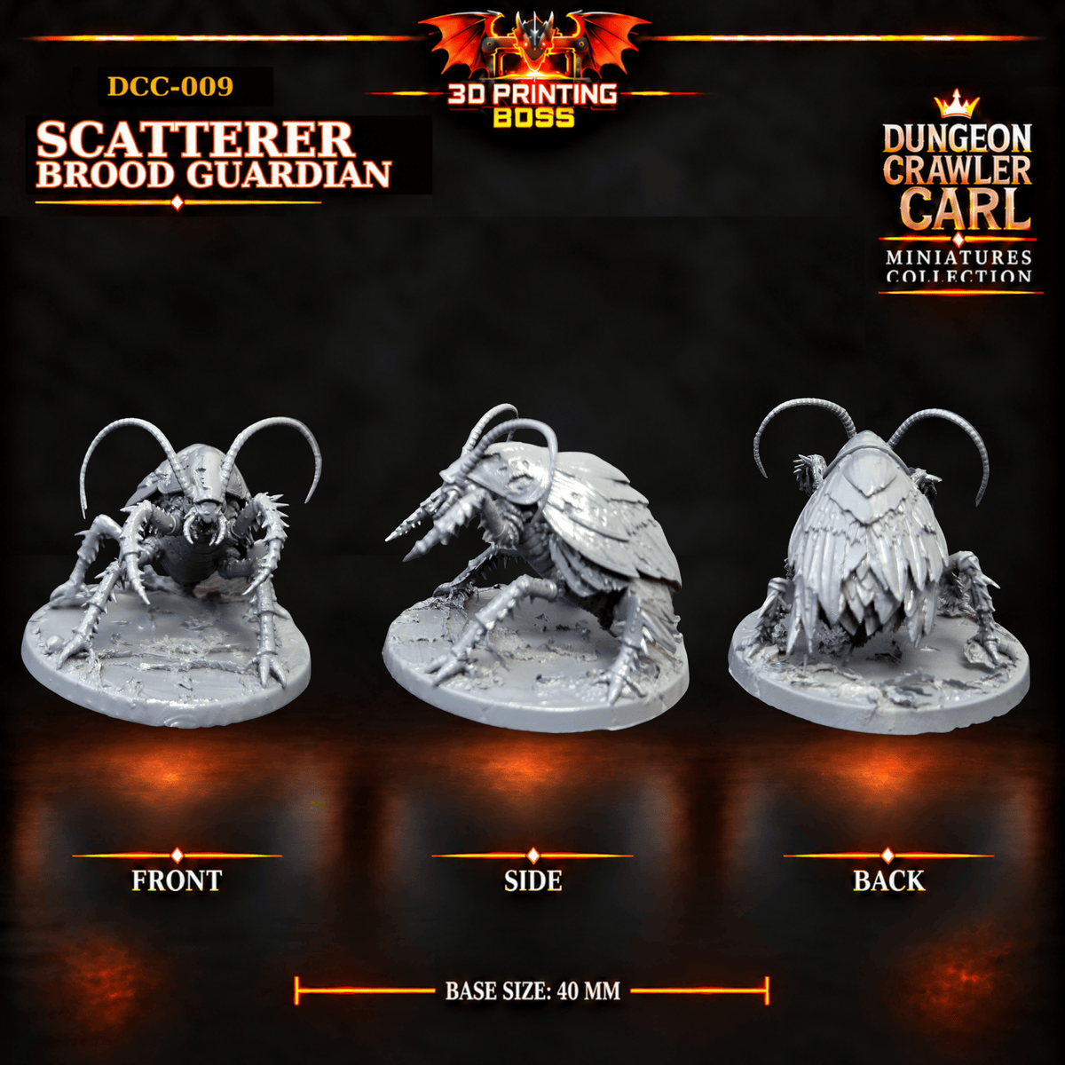 Fantastic Plants and Rocks Tabletop Terrain 3D Printed Dungeon Crawler Carl Miniature Collection Book One DCC-009 - Scatterer Brood Guardian - 32mm