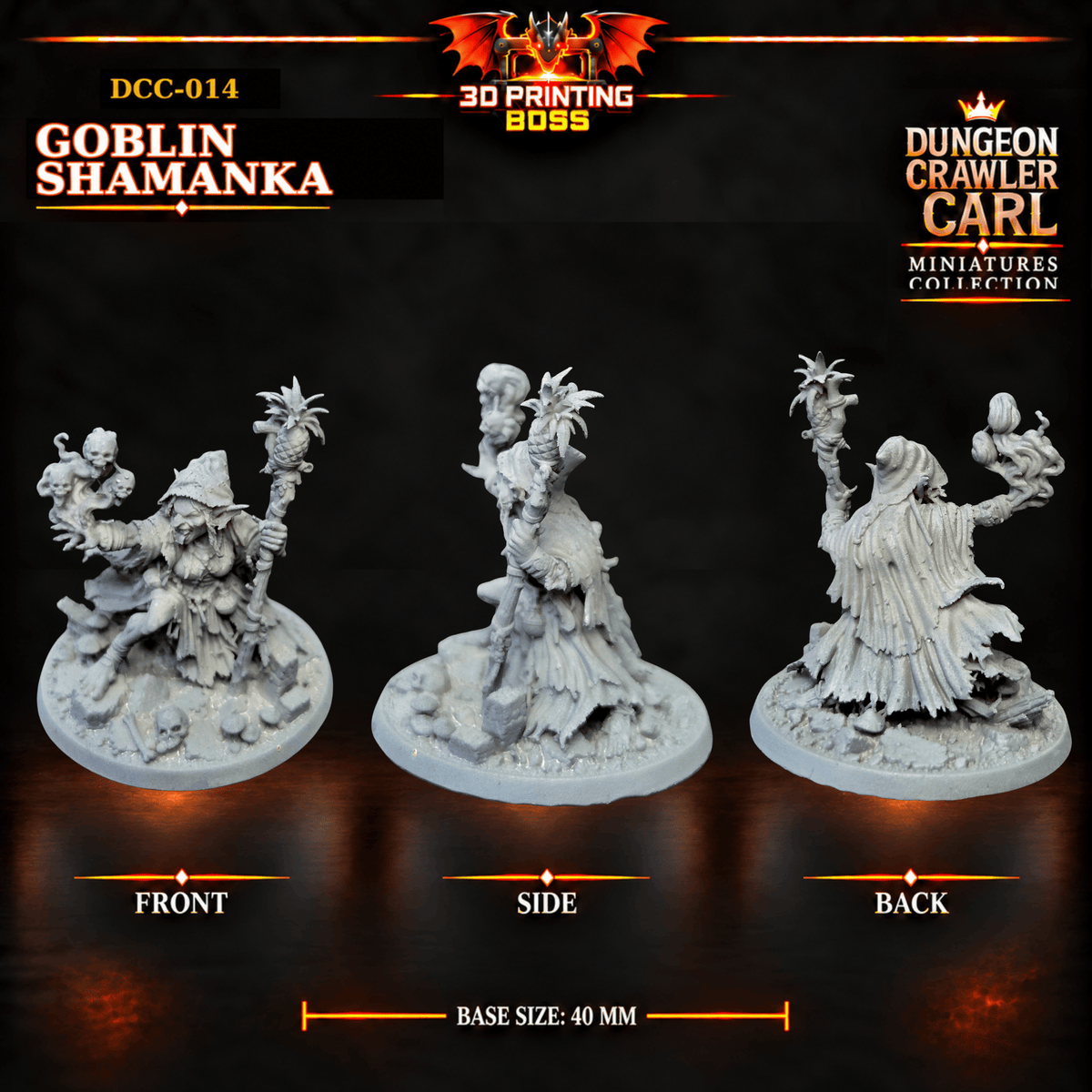 Fantastic Plants and Rocks Tabletop Terrain 3D Printed Dungeon Crawler Carl Miniature Collection Book One DCC-014 - Goblin Shamanka - 32mm