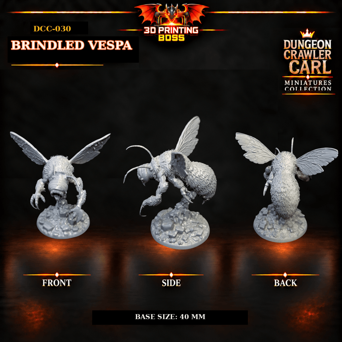 Fantastic Plants and Rocks Tabletop Terrain 3D Printed Dungeon Crawler Carl Miniature Collection Book One DCC-030 - Brindled Vespa - 32mm