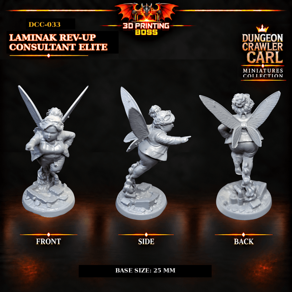 Fantastic Plants and Rocks Tabletop Terrain 3D Printed Dungeon Crawler Carl Miniature Collection Book One DCC-033 - Laminak Rev-Up Consultant Elite - 32mm