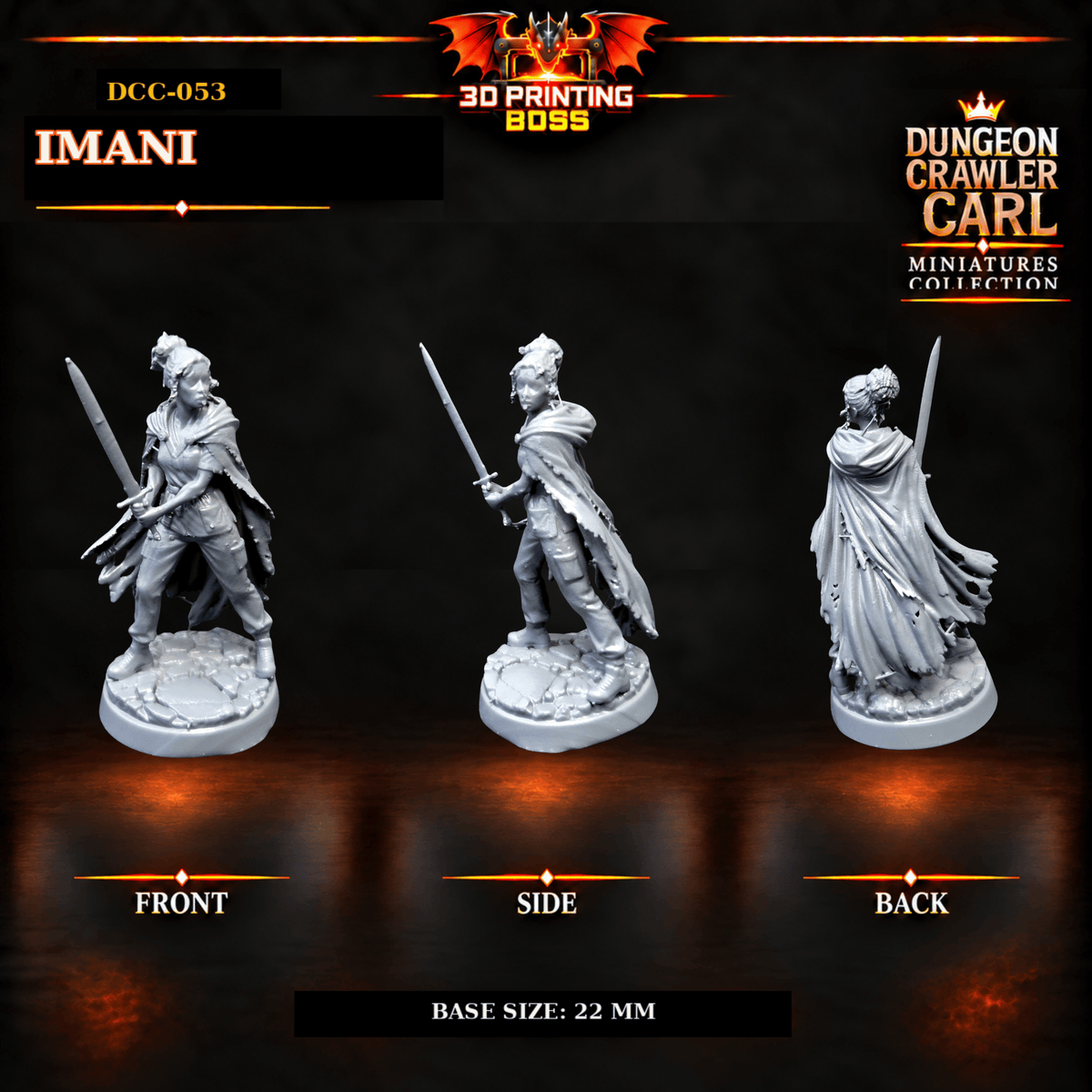 Fantastic Plants and Rocks Tabletop Terrain 3D Printed Dungeon Crawler Carl Miniature Collection Book One DCC-053 - Imani - 32mm