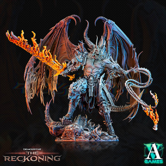 3D Printed Archvillain Games Armaros Galactic Chaoslord Demonstar - The Reckoning 28 32mm D&D - 3D Printing Boss