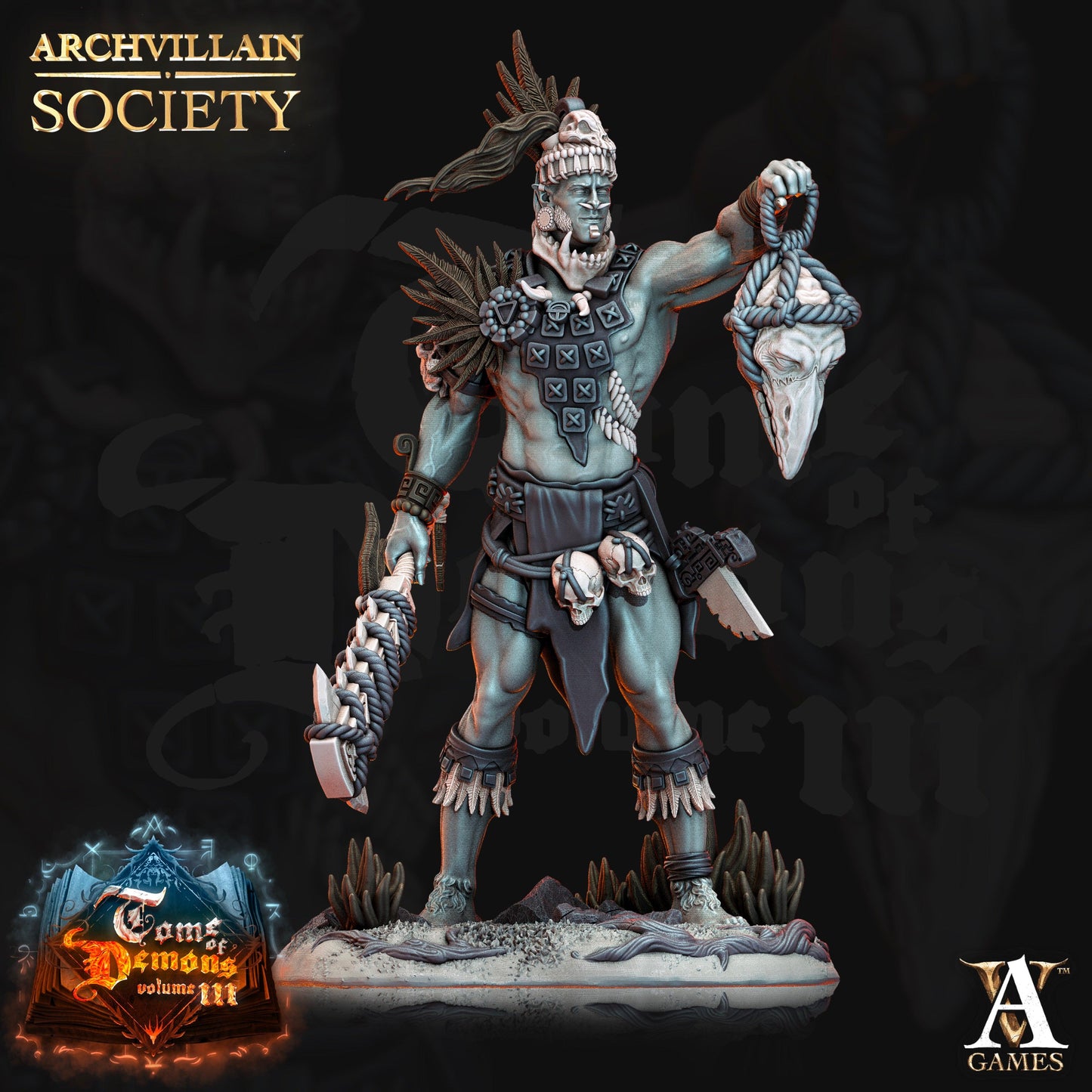3D Printed Archvillain Games Jurupa Tribal Warrior Society Vol. XIX 28 32mm D&D - 3D Printing Boss