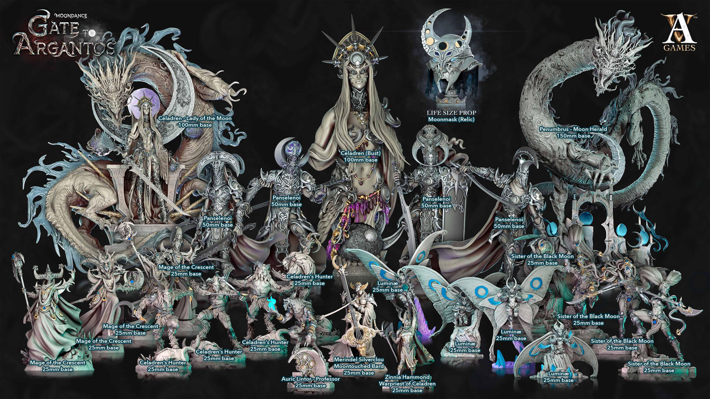 3D Printed Archvillain Games Sister Of The Black Moon Moondance - Gate to Argantos 28 32mm D&D - 3D Printing Boss