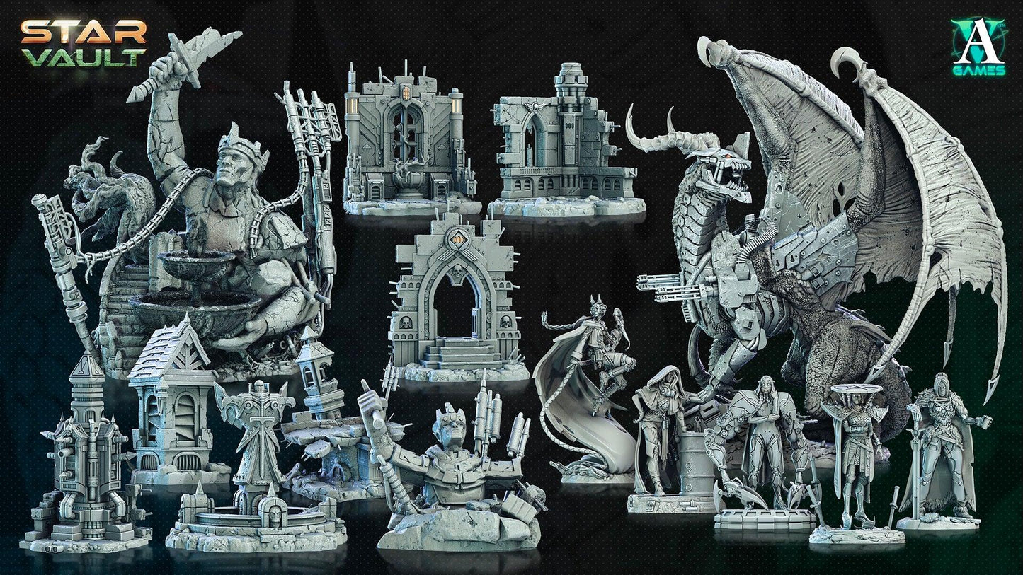 3D Printed Archvillain Games Taryne Wasteland Scavenger The Star Vault 28 32mm D&D - 3D Printing Boss