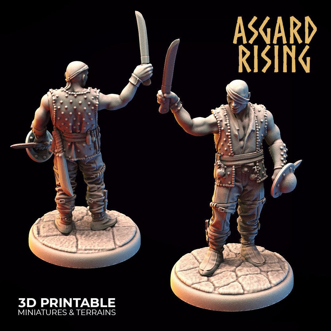 3D Printed Asgard Rising Bandit Chieftain 28mm-32mm Ragnarok D&D - 3D Printing Boss