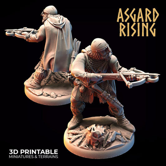 3D Printed Asgard Rising Bandit Deserters Crossbow Modular Warband 28mm - 32mm - 3D Printing Boss