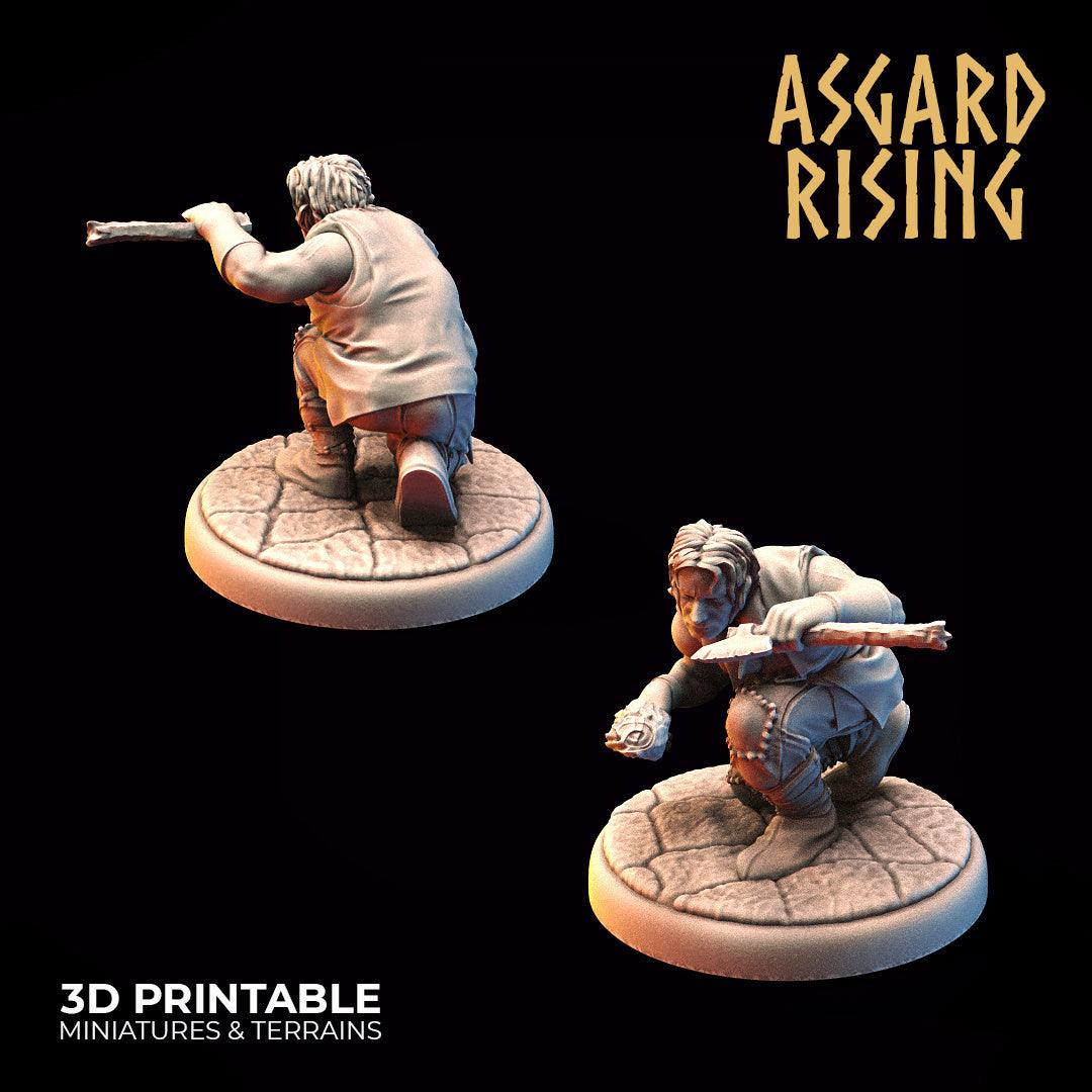 3D Printed Asgard Rising Bandit Outcast Modular Warband 28mm - 32mm Ragnarok D&D - 3D Printing Boss
