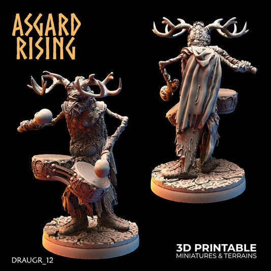 3D Printed Asgard Rising Draugr Barrow Guards Modular Set B 28 32 mm Wargaming DnD - 3D Printing Boss