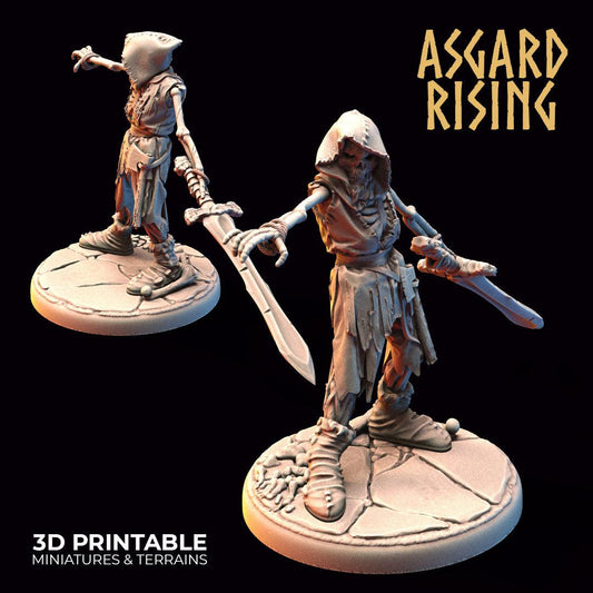 3D Printed Asgard Rising Draugr - Undead Skeleton Warriors Set 28mm - 32mm - 3D Printing Boss