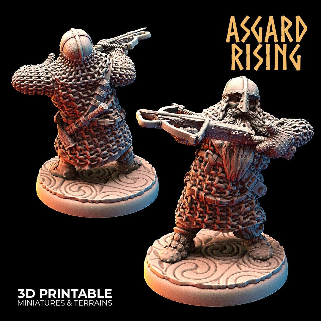3D Printed Asgard Rising Dwarves Crossbow Chain Mail Set 28mm - 32mm - 3D Printing Boss