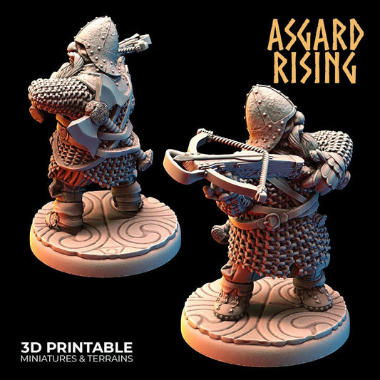 3D Printed Asgard Rising Dwarves Crossbow Chain Mail Set 28mm - 32mm - 3D Printing Boss