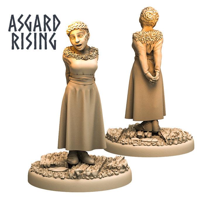 3D Printed Asgard Rising Female Lady Peasant 28mm-32mm Ragnarok D&D - 3D Printing Boss