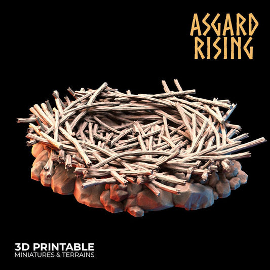 3D Printed Asgard Rising Griffin Nest Set - 32mm D&D - 3D Printing Boss