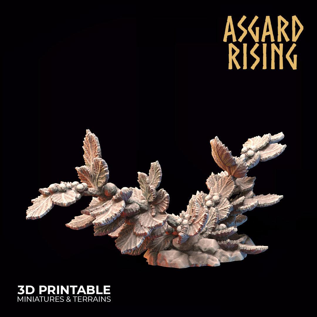 3D Printed Asgard Rising Hazel Bush Set 28 - 32mm Ragnarok D&D - 3D Printing Boss