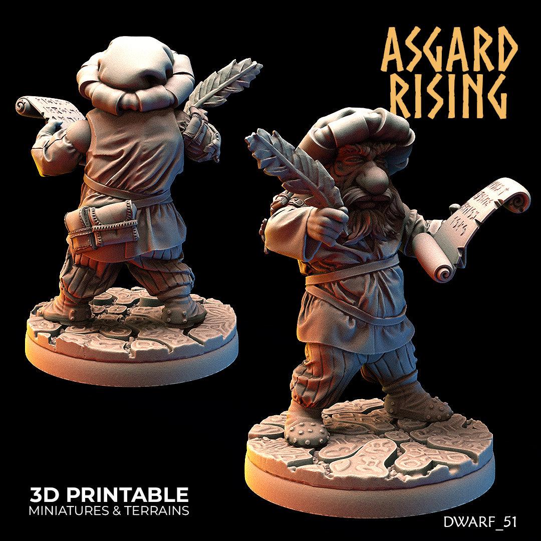 3D Printed Asgard Rising Male Dwarven Townsfolk Modular Set 28mm - 32mm - 3D Printing Boss