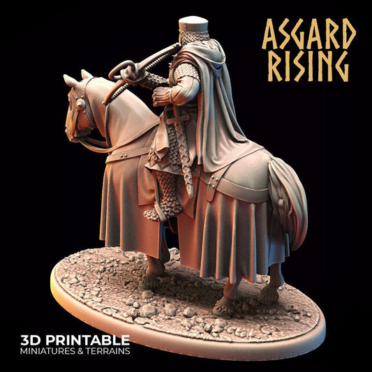 3D Printed Asgard Rising Medieval Heavy Calvary Crossbowman 32mm Ragnarok D&D - 3D Printing Boss