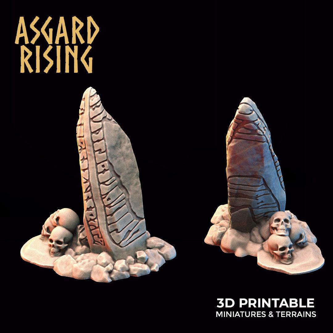 3D Printed Asgard Rising Rune Stones Set 28mm - 32mm Ragnarok D&D - 3D Printing Boss