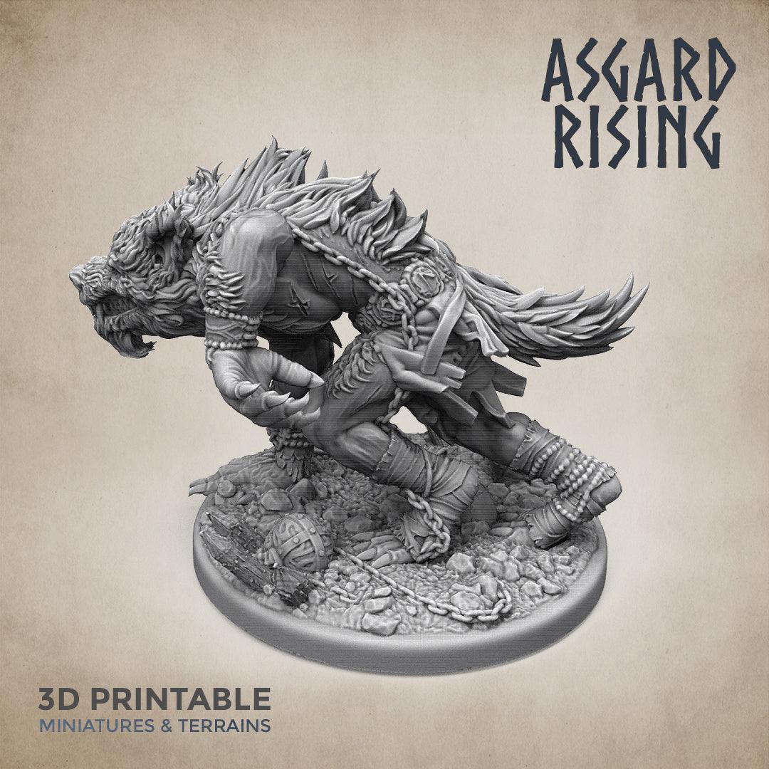 3D Printed Asgard Rising Shapeshifter Ulfhednar WereWolf 28mm-32mm Ragnarok D&D - 3D Printing Boss