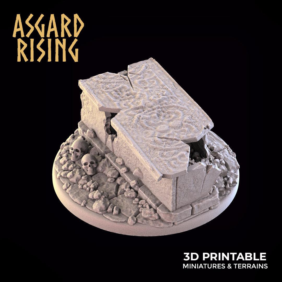3D Printed Asgard Rising Shattered Crushed Tomb 28 32mm D&D - 3D Printing Boss