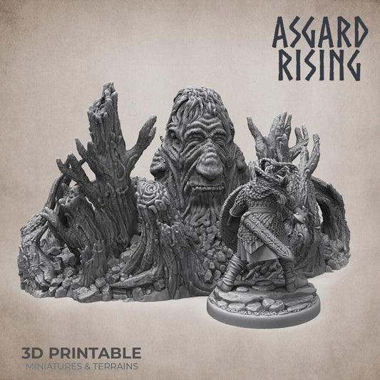 3D Printed Asgard Rising Sleeping Hill Giant Terrain 32mm D&D - 3D Printing Boss