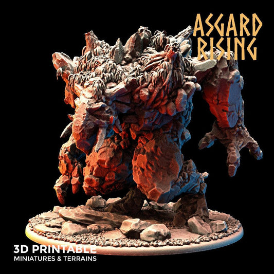 3D Printed Asgard Rising Stone Troll Idol 28mm 32mm D&D - 3D Printing Boss