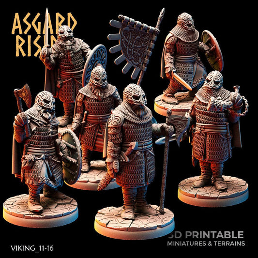 3D Printed Asgard Rising Viking Huscarls 28mm - 32mm - 3D Printing Boss