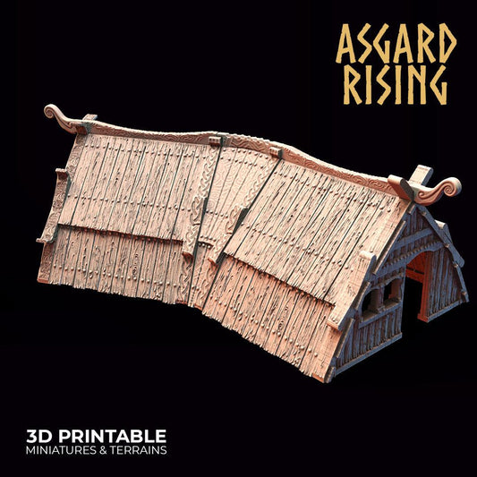 3D Printed Asgard Rising Viking Village Modular Set 28mm - 32mm Ragnarok D&D - 3D Printing Boss