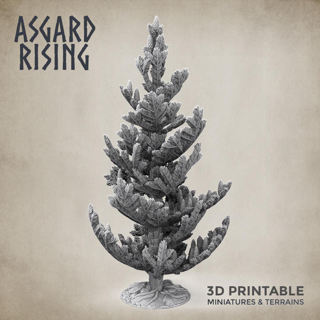 3D Printed Asgard Rising Young Conifers Firs Tree 32mm D&D - 3D Printing Boss