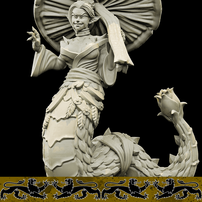 3D Printed Bestiary Vol. 4 Nafarrate - Aldoris Forest Spirit 32mm Ragnarok D&D - 3D Printing Boss